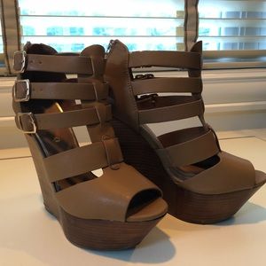 Strappy Platform Wedges